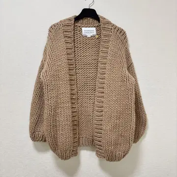 아이러브미스터미튼즈 가디건 브라운 핸드니트 오버 사이즈