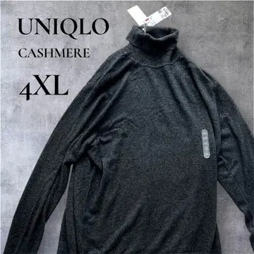 UNIQLO 캐시미어 터틀넥 니트 스웨터 4XL 그레이