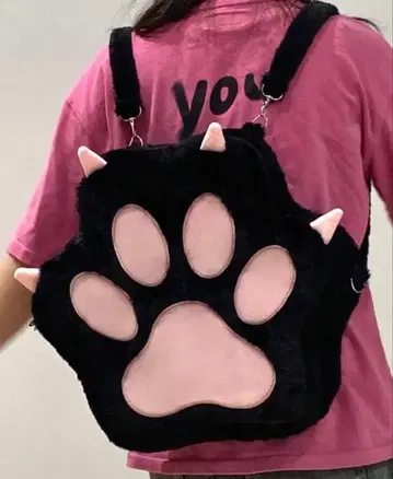 shien 고양이 발바닥 2way 백 블랙