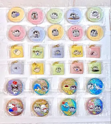 [ 미개봉 ] 코우펜짱 전시회 산리오 캔뱃지 아크릴 참 묶음 판매
