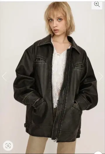 SLY VINTAGE BOXY F/LEATHER 자켓