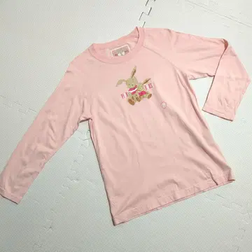 PINK HOUSE 핑크하우스 롱 T셔츠 토끼 L 핑크
