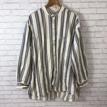 12.3 Y204 VULCAIN 긴팔 셔츠 스트라이프 L 면 100%