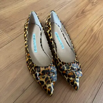 PELLICO 플랫슈즈 35.5 레오파드