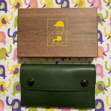 BEERBELLY 그린 가죽 장지갑