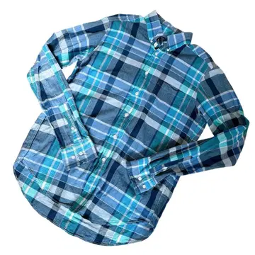 JOURNAL STANDARD 남성용 긴팔 체크 셔츠 블루 L