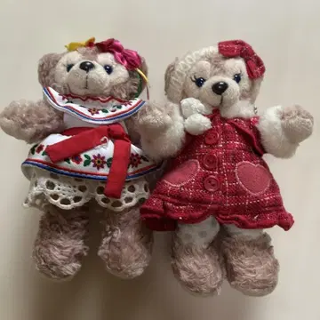 더피 셰리메이 봉제 인형 키링 2체 세트