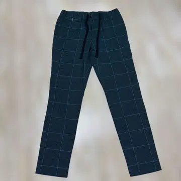 테이퍼드 핏 체크 무늬 팬츠 사이즈 48