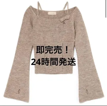 andmary Baby ribbon knit tops