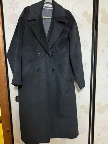 selle glant 더블 브레스트 샤기 머플러 코트 L