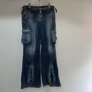 기믹 와이드 카고 데님 32 MISS SIXTY 슈퍼 와이드 y2k