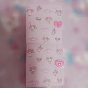 마이멜로디 My Melody 굿즈 수납 파일 2개 핑크 케이스 덕질