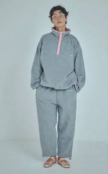 SEA 시 팝업 한정 컬러 플리스 풀오버 ICE GRAY