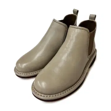 A-OK 그레이 가죽 사이드 고어 부츠