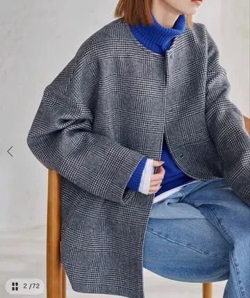 새상품급 슈퍼 140 비버 노카라 숏코트