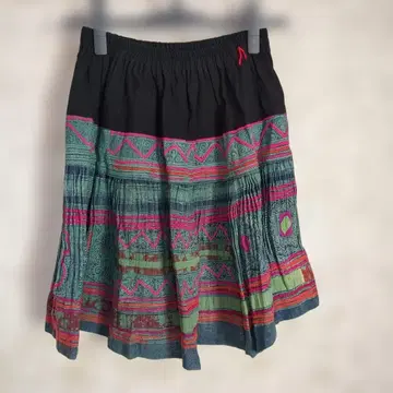 몽족 자수 미디 스커트 L-LL