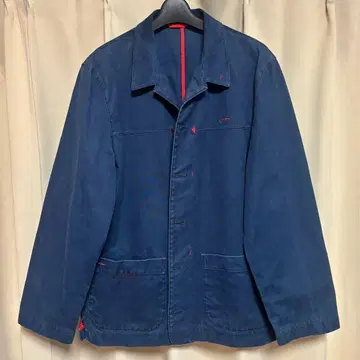 [ 파파스 ] 남성용 데님 자켓 버튼 프론트 네이비