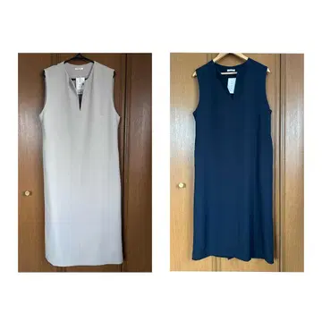 [택 포함 새상품] GLACIER 슬리브리스 롱 원피스 2종 세트