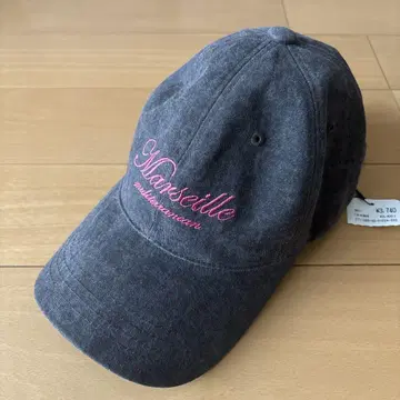 택 포함 미사용 새상품 Marseille 자수 그레이 계열 캡