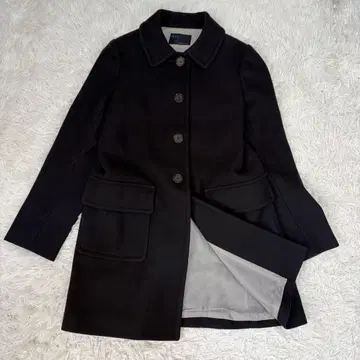 이에나 IN.TES.PRA. 엑스트라 멜톤 울 코트 블랙 36