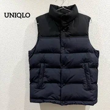 [ 새상품급 ] UNIQLO 다운 베스트 네이비 x 블랙 남성용 S