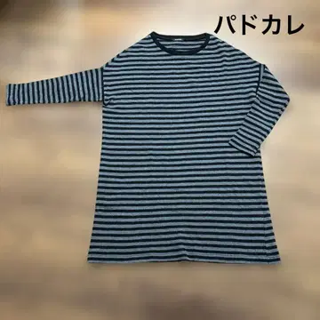 pas de calais 스트라이프 긴팔 원피스