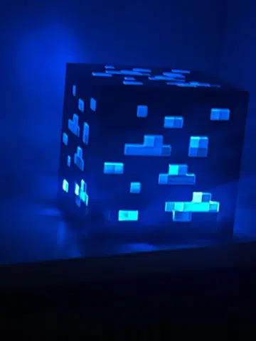 마인크래프트 다이아몬드 블록 LED 라이트