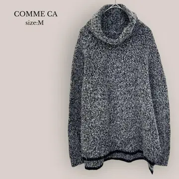 COMME CA 새상품급 터틀넥 니트 울 혼방 블랙 계열
