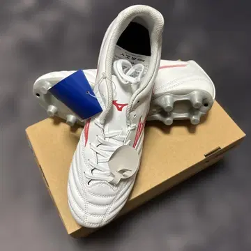 미즈노 축구화 화이트/레드