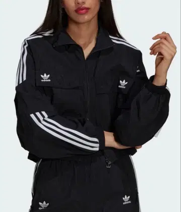 adidas 크롭 자켓 블랙
