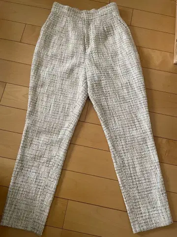 에이미 이스트 월 믹스 트위드 스틱 팬츠 베이지 계열 M 사이즈