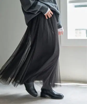 Spick and Span 스픽 앤 스팬 샤샤 스커트 블랙 38