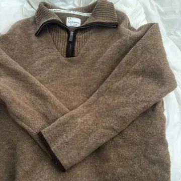 르꼬끄 스포르티브 브라운 하프 지퍼 스웨터