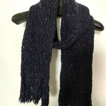 손뜨개질 머플러 여성용 남성용 세련된 네이비 컬러 트위드 일본제