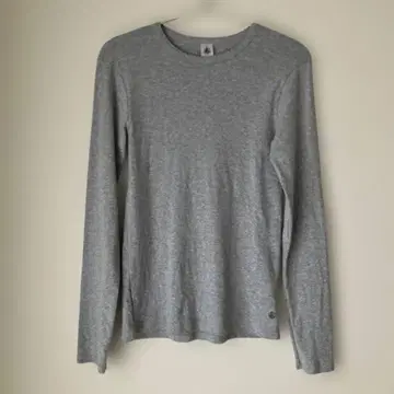 쁘띠바토 티셔츠 여성용 S 그레이 긴팔 포원코트 무지 s