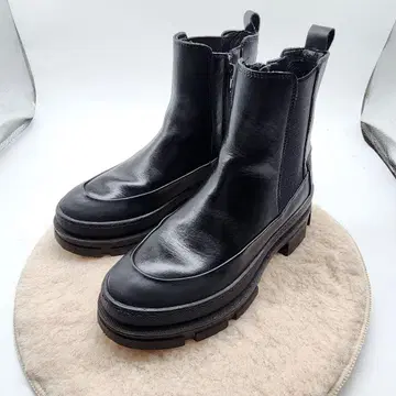 REMME 레메 사이드 고어 첼시 부츠 지퍼 통굽 블랙 36