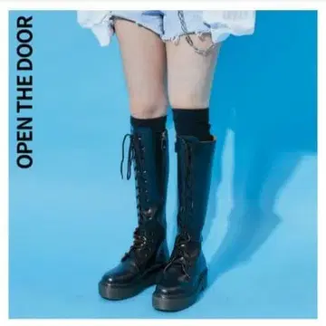 OPEN THE DOOR 롱 레이스업 부츠