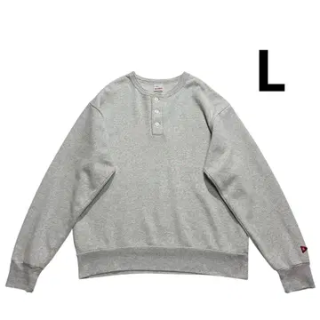 Healthknit 헨리넥 맨투맨 L 멜란지 그레이 헬스니트