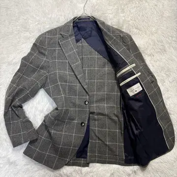 그레이 윈도페인 패턴 브리티시 울 소재 테일러드 자켓 A6