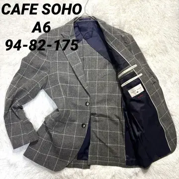 그레이 윈도페인 패턴 브리티시 울 소재 테일러드 자켓 A6