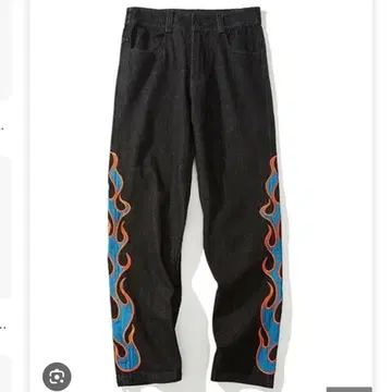 [ 새상품 ] WEST BOY 파이어 자수 블랙 데님 팬츠