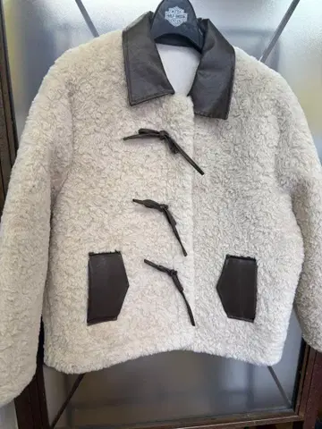 아이보리 플리스 포근 코트 자켓