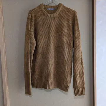 [ 미사용 ] 나노 유니버스 베이지 뜨개질 스웨터 M 사이즈