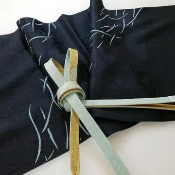 미사용 새상품 순수 실크 허리띠 오비 장식 천 세트 7