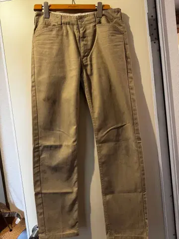 Schott 샷 베이지 슬림핏 치노 팬츠 28