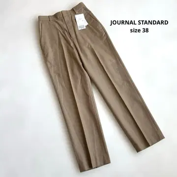 새상품 [ 38 ] 저널 스탠다드 울 플라넬 무지 체크 스트레이트 팬츠