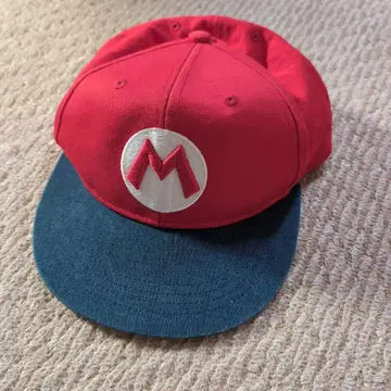 마리오 디자인 캡 빨간색/파랑