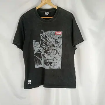 참스 티셔츠 XL 캠핑 사진 블랙 B4033