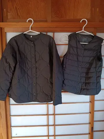 무인양품 퀼팅 자켓 베스트 세트 S