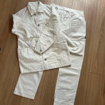 화이트 코튼 자켓 팬츠 세트. 팬츠 카테고리에서도 판매 중